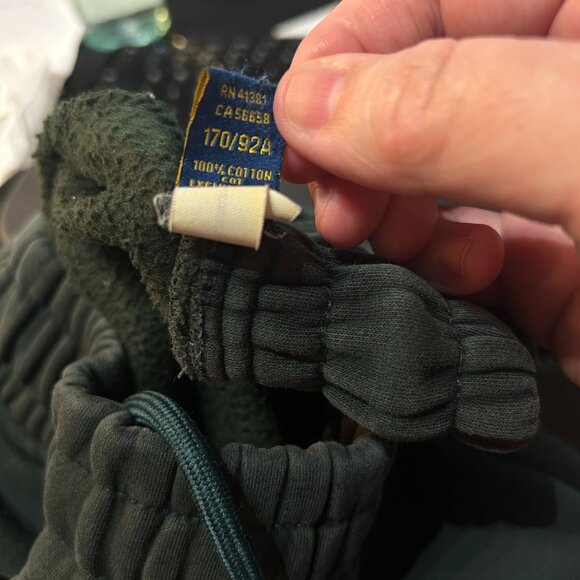 Vtg Polo Ralph Lauren Joggers • Women’s XL • Green Heavy Cotton Gold Spell Out - Picture 5 of 6